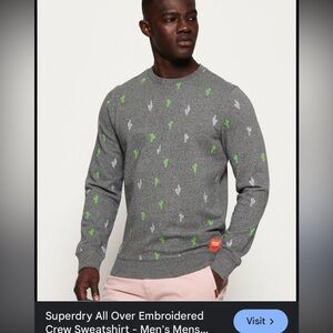 Super dry premium embroidered crewneck